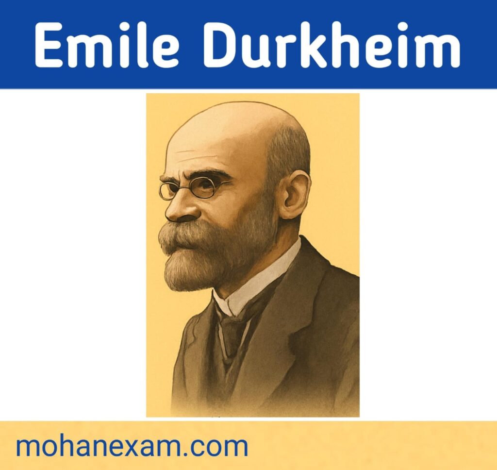 Emile Durkheim MCQs for UGC NET in Hindi