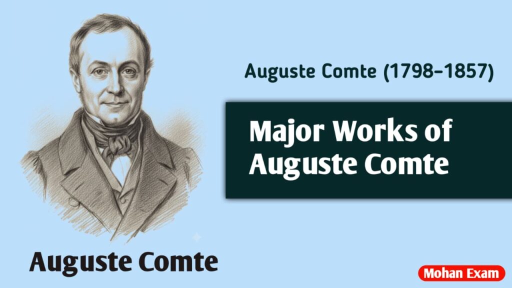 अगस्ट कॉम्ट का कृतित्व