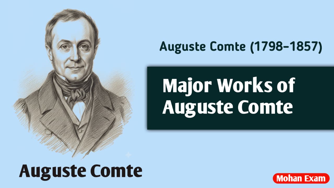 अगस्ट कॉम्ट का कृतित्व